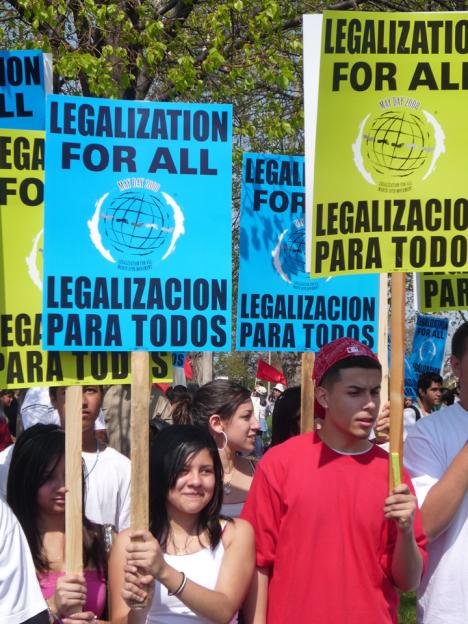 Marching on May Day 2008, Chicago