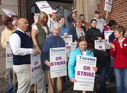 Striking teachers in Tacoma, Wash., have defied a judge's order