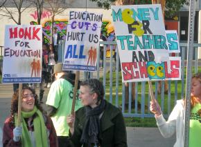 Teachers in Oakland Calif. take part in the May 4, 2010, day of action