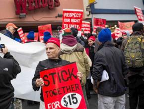 Workers and activists demand a $15 an hour living wage in San Diego
