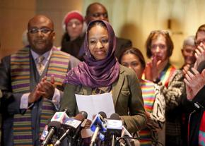 Dr. Larycia Hawkins speaks out at a press conference